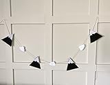 ELLA & MAX Kids Nursery Decor Mountain Garland Banner Light Gray & Patterned Gray Felt Bunting, Woodland Theme Nursery, Rustic Nursery Decor. Handmade in USA. (