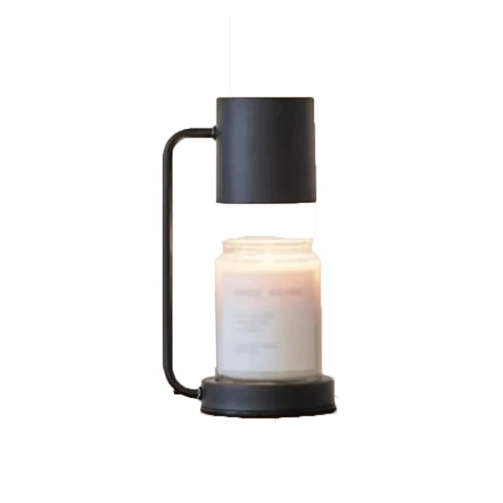 Lampada Candela Scaldacandele Elettrico con bruciatore per Cera a Base Rotonda con Lampada riscaldante per Candele con Paralume cilindrico per la casa dell'ufficio