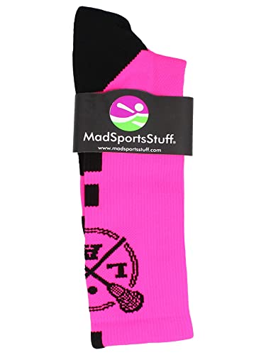 MadSportsStuff LAX Lacrosse Crew Socks with Lacrosse Sticks for Boys Girls Men Women Youth Adult2