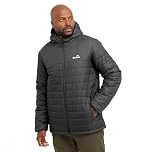 Peter Storm Men’s Blisco Jacket with Hood & 2 Pockets, Insulated, Water Repellent & Lightweight Puffer Coat for Cold Weather & Winter (UK, Alpha, XL, Regular, Regular, Grey)