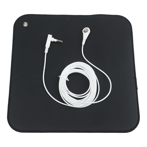 Durashmall Soft Conductive Leather Grounding Mat With 45 M Cable For Earthing Non Slip Rubber Base Ideals For Better Sleep Wellness Yoga And Meditation (33 * 28)