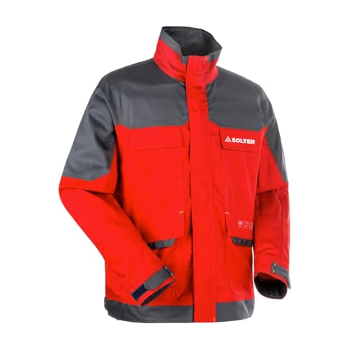 Solter - Weldtex Chaqueta Talla XL, Chaqueta de Gran Protección y Confort Diseñada para Soldadura o Afines, Fabricada en Algodón 75% con Tratamiento FR con Cremallera Ignífuga con Sistema Anti-Pánico