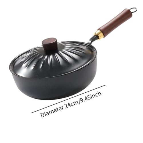 Wok de hierro con mango largo 24 cm miniatura 3