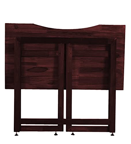 Image of Dawn Riser Teakwood Folding Table-Laptop,Computer,Pc,Writing,Study Foldable Desk for Home&Office-Space Saving Easy Storage,Sleek Design-Dawnriser-Mahogany Finish,Solid Wood DIY Model