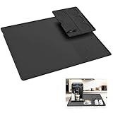 Luckykk 2-in-1 Silikonmatte Kaffeemaschine mit Trennbarer Tamping Matte, 60 x 40 cm Rutschfeste Matte für Kaffeemaschine, Ninja Kaffeemaschine Zubehör, Ninja Luxe Cafe Zubehör