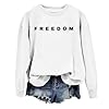 Charlie Kirk Freedom Sweatshirt, Freedom Sweatshirt, Justice Crewneck, Unisex Letter Printed Crewneck White