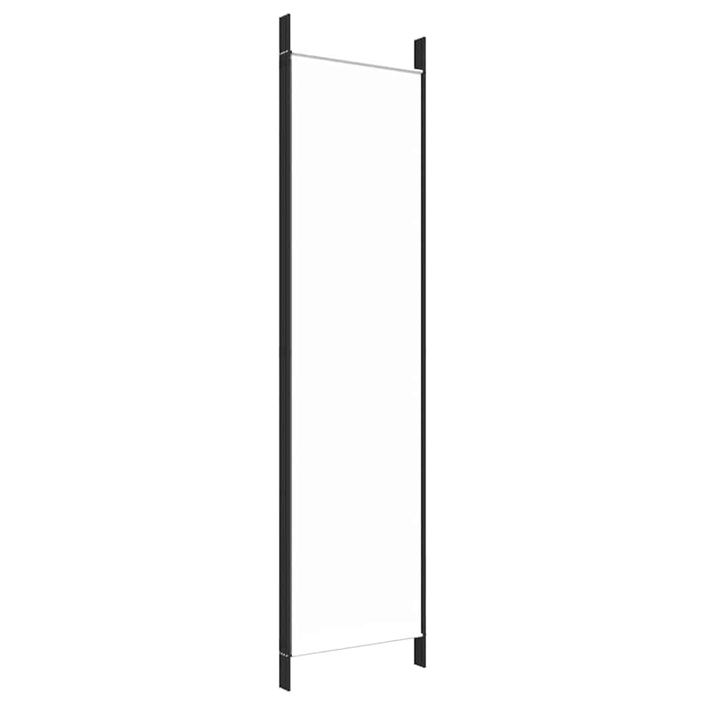 Paravento divisorio a 4 pannelli, in tessuto, bianco, 200 x 200 cm
