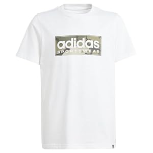 adidas Boy’s Camo Linear Graphic Tee Kids T-Shirt