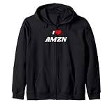 I love AMZN - stock ticker gifts Zip Hoodie