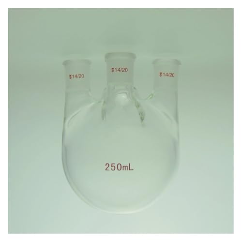 Flacon à fond rond 250 ml à 4 cols pour stopper les fuites des montages