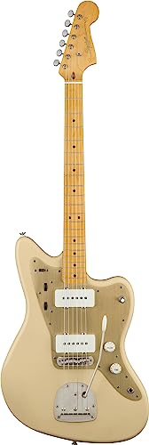 Squier Guitarra eléctrica Jazzmaster 40 aniversario, edición clásico, arena satinada del desierto,...