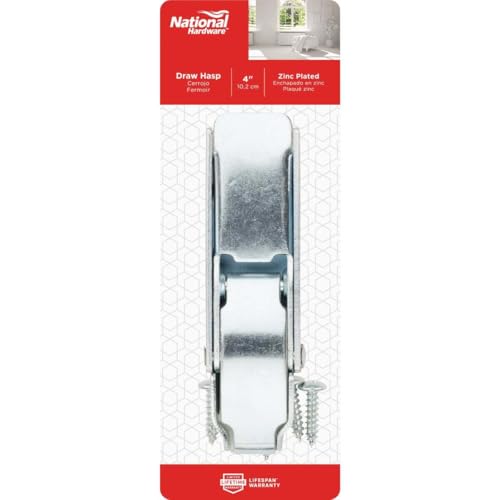 Image of National Hardware N210-872 V35 Draw Hasp in Zinc plated,4 Inch