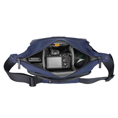 Image of Vanguard VEO Lite S7L Camera & Everyday Shoulder Bag (Navy) - Fits Mirrorless Camera + Multiple Lenses, Tablet Storage, Removable Dividers, Easy-Clean Water-Resistant Design