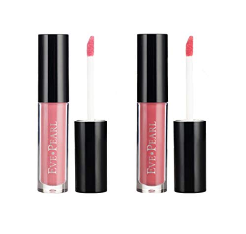EVE PEARL Liquid Lipstick Duo Rich Pigment Daily Lip Care Vitamin E Moisturizing Lip Color Set Makeup Kit