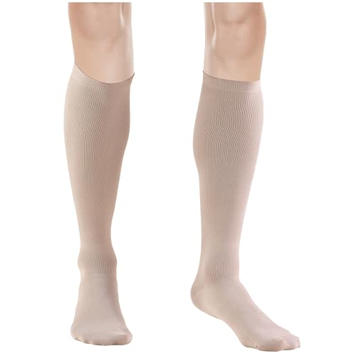 Image of Truform Compression Socks, 15-20 mmHg, Knit Women's Dress Socks, Knee High Over Calf Length