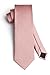 HISDERN Mens Ties Pink Ties for Men Formal Necktie with Pocket Square Set Satin Silk Dusty Rose Gold Neck Tie Set Classic Blush Tie Handkerchiefs for Wedding