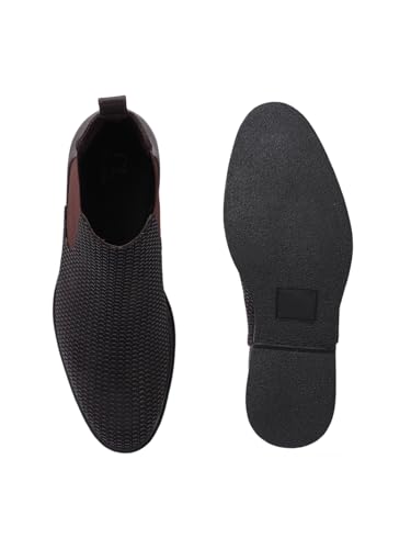 Image of Carlton London Men's Chelsea Slip-On Round Toe Comfortable Boot