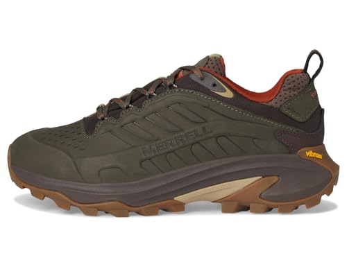 Merrell Men's Moab Speed 2 Leather Waterproof Hiking Shoe, Olive, 7.5 Medium