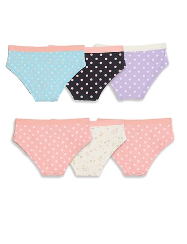 Image of Amazon Brand - Symbol Girls Assorted Prints Cotton Stretchable Briefs with Soft Waistband | Aged 3-14 Years (Available in Combo Pack of 3 and 6)