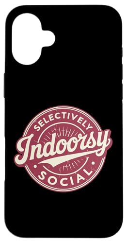 Indoorsy Selectively Social �r���e�[�W ���Љ�I �����I �X�}�z�P�[�X iPhone 16 Plus �p