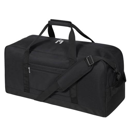 25 inch Travel Duffle Bag for Men – 40L Weekender Overnight Bag for Gym Sport – Black
