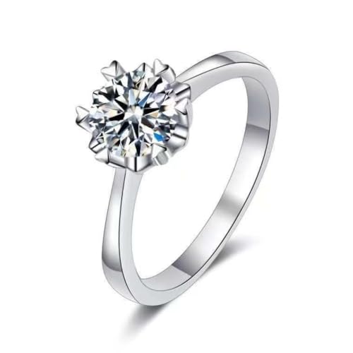Bague en argent Sterling S925 sertie de diamant Mosan de prestige pour femme