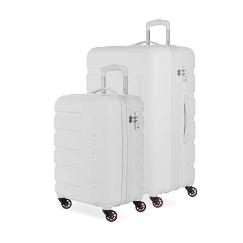 SwissGear 7366 Signature Hardside Expandable Luggage with Spinner Wheels, TSA Lock, Cup-Holder, White, 2-Piece Set (19/27)