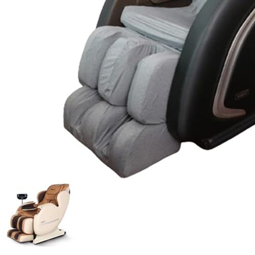 Funda elástica gris para silla de masaje, con protector Shiatsu para todo el cuerpo, funda protectora antipolvo para sillón reclinable portátil (cubierta para pies y cubierta para la parte inferior).