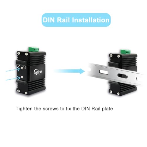 Image of Industrial Gigabit Media Converter Single Mode SC 20km 12~48VDC