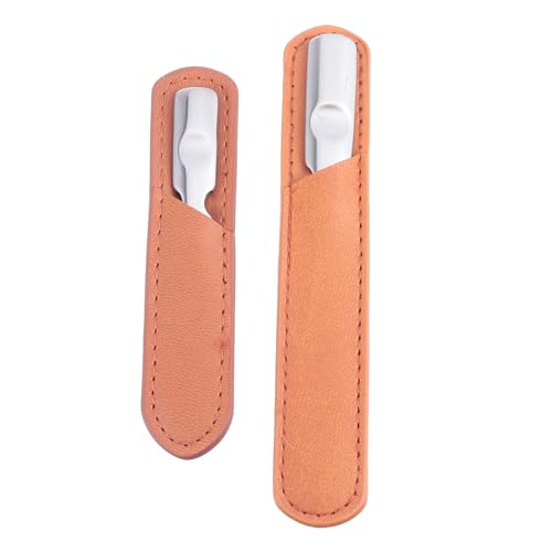 LIFKOME 2Juegos Limas De Uñas De Inoxidable Herramientas De Manicura Con Estuche Limas De Uñas Profesionales Para Cuidado Uñas
