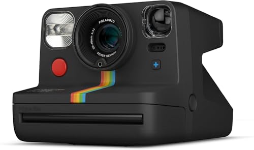 Polaroid Now + Black (9061) - Câmera instantânea tipo I conectada por Bluetooth com conjunto de filt