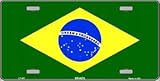 Brazil Flag Metal Novelty License Plate Tag LP-481
