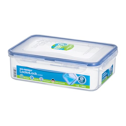 LOCK & LOCK Easy Essentials Food Storage lids/Airtight containers, BPA Free, 54 Ounce, Clear