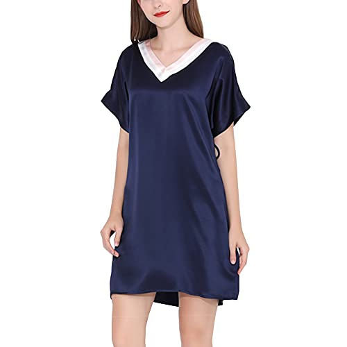 Robe de nuit 100% soie pyjama manches courtes femme Valin S5686 élégant