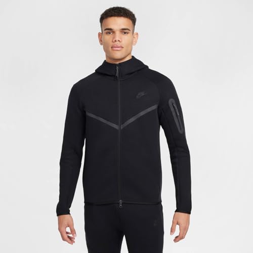 Nike Tech Men's Full-Zip Windrunner Hoodie (HV0949-010, Black/Black)2