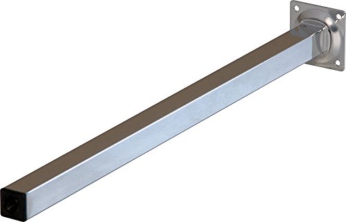 IB-Style - 4er Set Tischbeine/Möbelfüße ohne Befestigungsschrauben | 36 Variationen | 25 x 25 mm, Form: Rechteckig | verchromt | 40 cm - ohne Regulierschrauben