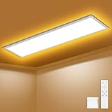 【Flimmerfrei & Augenschonend】Diese wohnzimmer deckenlampe mit hochwertigen LED-Chips erzeugt ein besonders weiches, flimmer- und blendfreies Licht, das Ihre Augen optimal schützt. Die Leuchte verfügt über einen hervorragenden Farbwiedergabeindex (CRI) von über 90, der eine originalgetreue Farbwiedergabe aller Objekte ermöglicht. Bei eventuellen Qualitätsmängeln bieten wir Ihnen entweder eine Rückerstattung oder den kostenlosen Austausch gegen ein neues Produkt an.