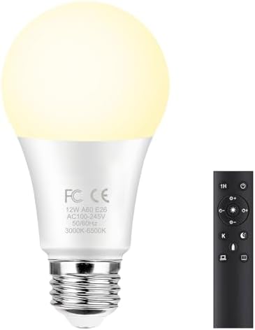 GRV 12 W A60 Bombilla inteligente con mando a distancia de 2,4 GH...