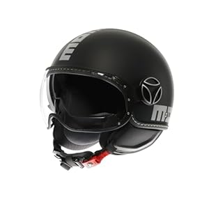 MOMO Design FGTR EVO Jethelm Schwarz/Silber M