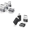 Elebase 4 Pack USB to USB C Adapter and 4 Pack USB to USB C Adapter&Type C Male to 3.0 Female Charger for Apple Watch Ultra iWatch Series 8 7,iPhone 12 13 14 15 Pro Plus Max,Airpods,iPad 9 10