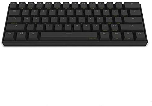 Gaming Keyboard Anne Pro2 Mini Portable Wireless Bluetooth 60% Mechanical Keyboard Red Blue Brown Switch Gaming Keyboard Detachable Cable hot (Axis Body : Gateron Red, Color : Black)