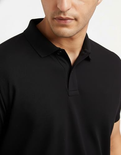 Image of Men's Plain Polo Neck T-Shirt | Comfortable | Stylish Casual & Smart Wear | Half Sleeve | Regular Fit