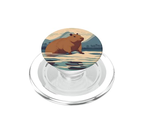 PopSockets PopGrip MagSafe Capybara Japonais, support et poignée pour smartphone