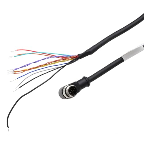Câble IO 12 broches mâle coudé 30m pour éviter les déconnexions sur Zebra FXR90