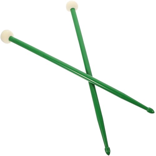 ABOOFAN Baqueta doble para batería profesional color verde oscuro para tambores y percusión miniatura 1