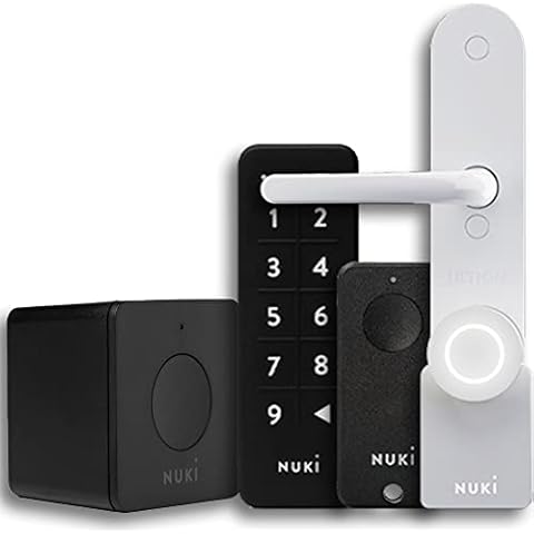 Ultion Nuki Smart Lock Kit - Unit + Bridge + Keypad + Key Fob, for Doors Under 55mm Thick - Suits UK Doors Cover