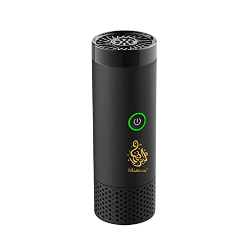 Electronic Incense Burner Electric Aroma Diffuser Fragrance Arab Bakhoor Arabian Incense Holder Censer for Outdoor, Household, Desktop, Office, Black
