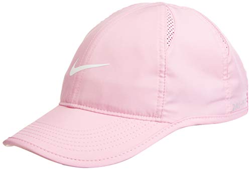 Nike Women's Arobill Featherlight Cap, Pink Rise/Black/White, Misc