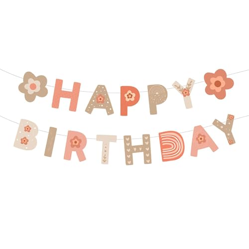 KNUIUYY Pancarta Feliz Cumpleaños, Fiesta de Cumpleaños Decoración Banner, Guirnalda Happy Birthday, Reutilizable Pancarta Guirnalda, Happy Birthday Accesorios y Decoración para Niños Adultos