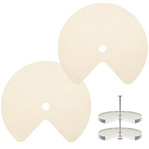 Belle Vous Lot de 2 Tapis Fond de Tiroir - Protection pour Plateau Tournant Etagere Angle et Tiroir - Protege Plan de Travail Cuisine et Table - Rangement...